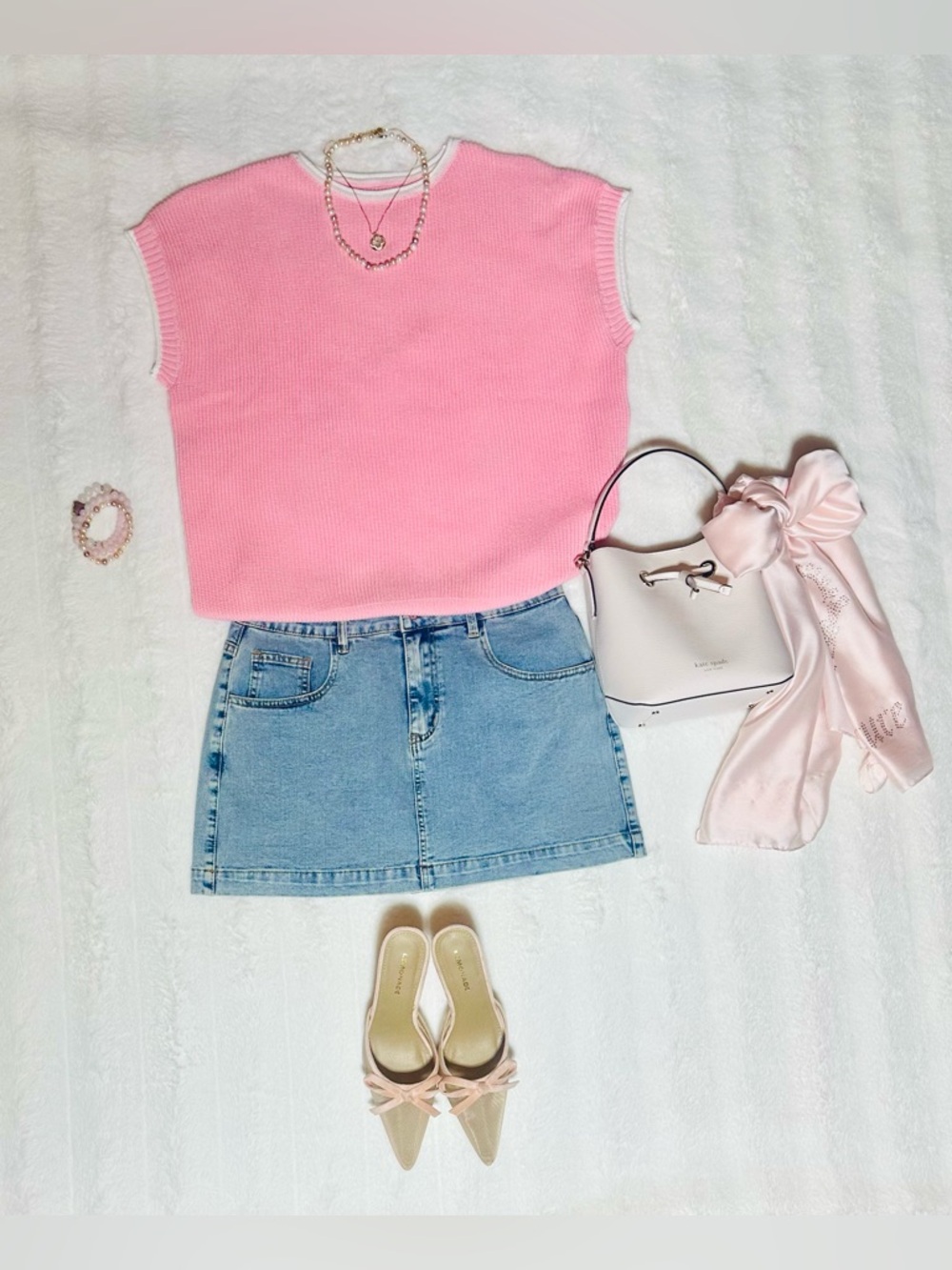 Pastel Pink Ribbed Sleeveless Top